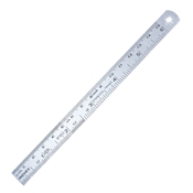 Stainless Steel Flexible Ruler, Dull Finish, Deeply Etched Graduations, Measures Up To 152mm In 1mm Increments, 6" In 1/32" Increments, And Overall Length Of 6 1/4" (160mm) 